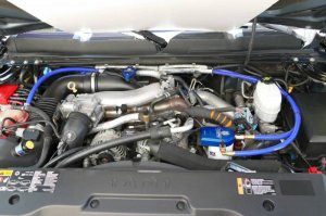 GMC 3500 Coolant Filtration System - Sinister Diesel - Coolant Filter Bypass System - Sinister Blue - `11-`15 GMC 3500 Coolant Filtration System - Sinister Diesel - Coolant Filter Bypass System - Sinister Blue - `11-`15
